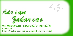 adrian zakarias business card